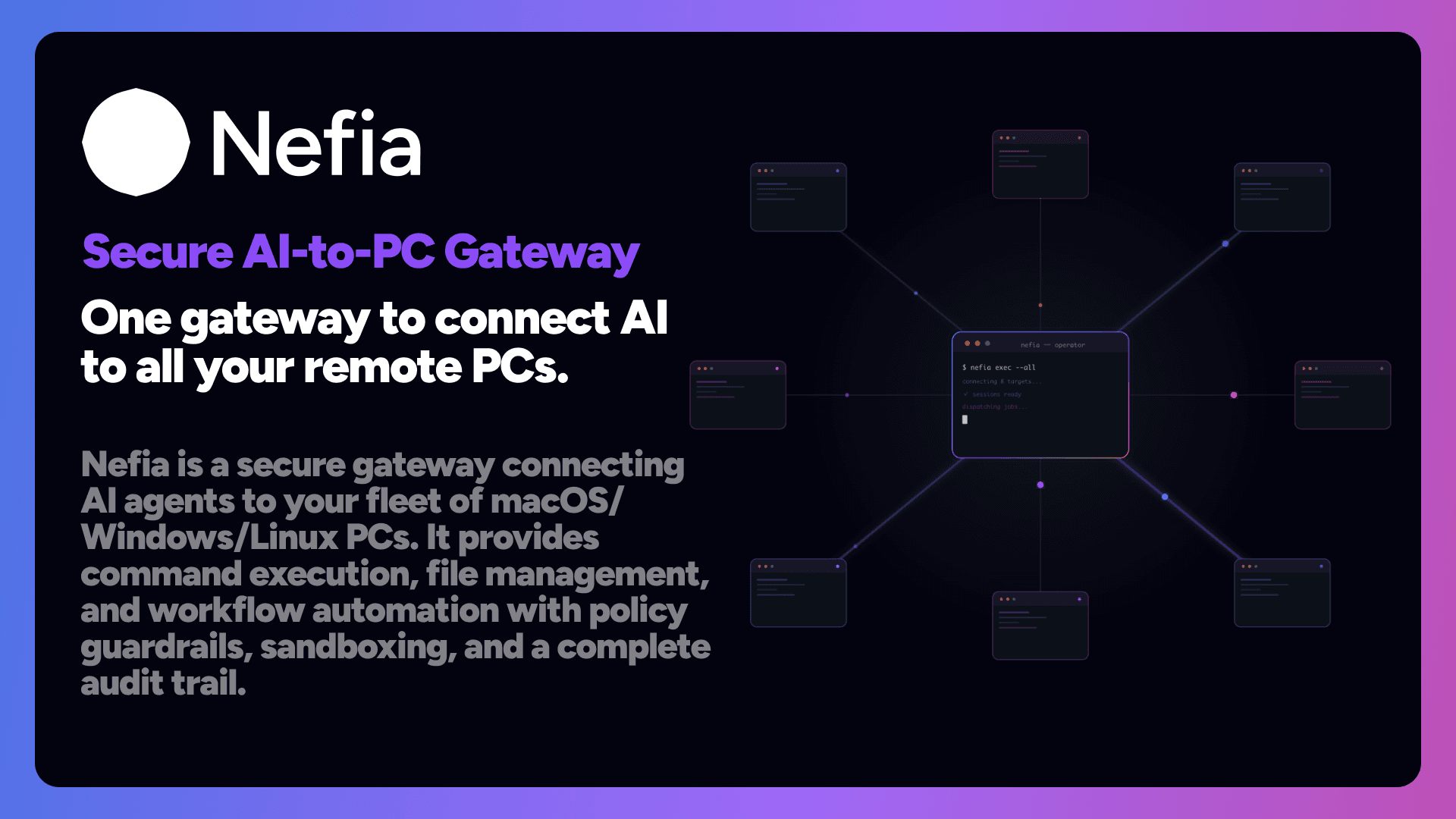 Nefia — Secure AI-to-PC Gateway